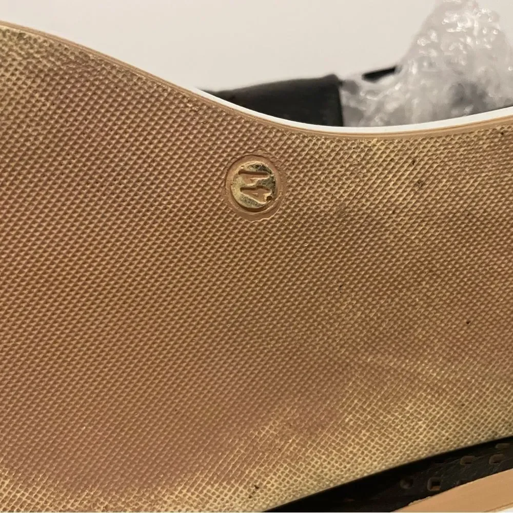Piampiani Perforated Gorgeous Leather Open-Toe Platform Sandals Size 41/10.5